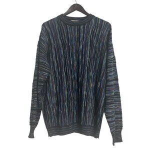 Norm Thompson 3D Sweater XL Textured Knit Retro Multicolor Grandpacore 90s Style